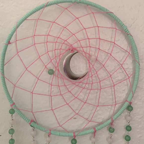 Rose Quartz &Green Aventurine Crystal Dreamcatcher